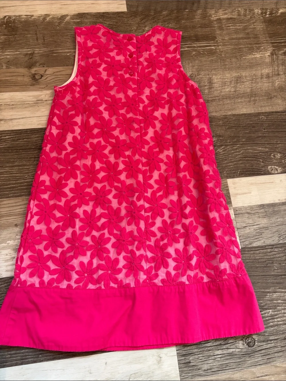 Gymboree Hot Pink Floral Lace Shift Dress